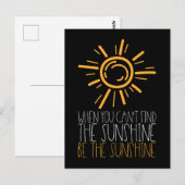 Motivatie prijsopgave - wees zonneschijn briefkaart (Voorkant / Achterkant)