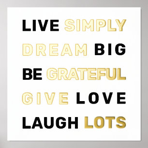 Motivatie prijsopgave wit en goud folie afdrukken