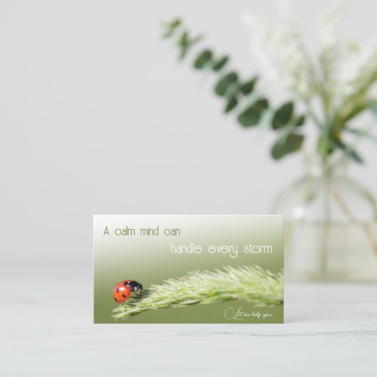 Motivatie psychologen en psychotherapeuten visitekaartje (Staand voorkant)