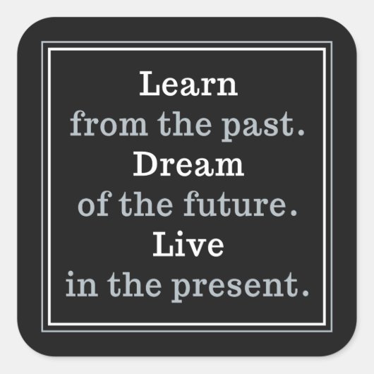Motivatie Quote aangepaste kleur stickers (Voorkant)
