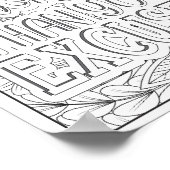 Motivatie Quote Adult Coloring Poster (Hoek)