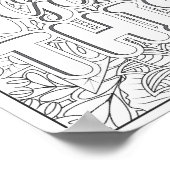 Motivatie Quote Adult Coloring Poster (Hoek)