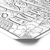 Motivatie Quote Adult Coloring Poster (Hoek)