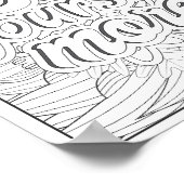 Motivatie Quote Adult Coloring Poster (Hoek)