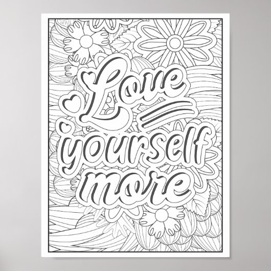 Motivatie Quote Adult Coloring Poster (Voorkant)