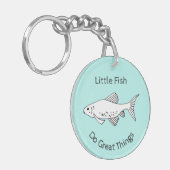 Motivatie Quote Animal Minnow Fish Sleutelhanger (Voorkant Links)