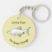 Motivatie Quote Animal Minnow Fish Sleutelhanger (Achterkant)