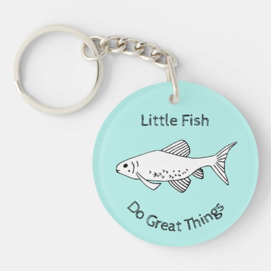 Motivatie Quote Animal Minnow Fish Sleutelhanger (Voorkant)