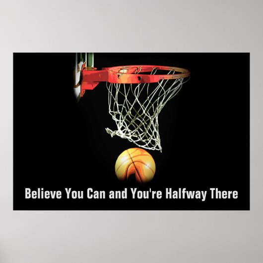 Motivatie Quote Basketbal Sport Inspirerend Poster (Voorkant)
