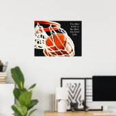 Motivatie Quote Basketball Shot Art Poster (Thuiskantoor)