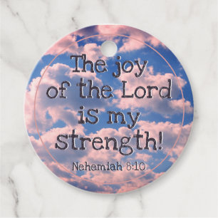 Motivatie Quote Bijbel Verse Pastel Roze Wolken Bedankjes Labels