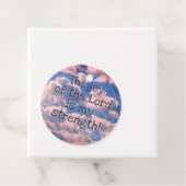 Motivatie Quote Bijbel Verse Pastel Roze Wolken Bedankjes Labels (In situ)