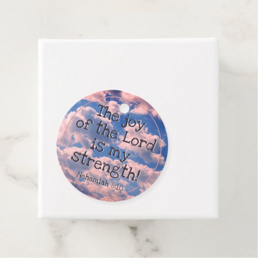 Motivatie Quote Bijbel Verse Pastel Roze Wolken Bedankjes Labels (In situ)