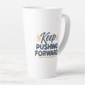 Motivatie quote Blijf doorzetten Latte Mok (Rechterhoek)