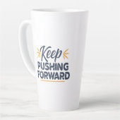 Motivatie quote Blijf doorzetten Latte Mok (Linkerhoek)