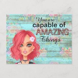 Motivatie Quote Chic Girly Briefkaart