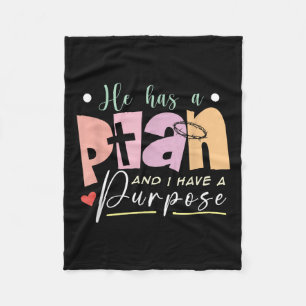 Motivatie quote Christelijk hij heeft een plan dat Fleece Deken