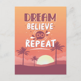 Motivatie Quote Dream Believe Do Herhalen Feestdagenkaart