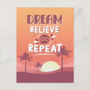 Motivatie Quote Dream Believe Do Herhalen Feestdagenkaart