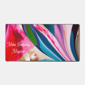 Motivatie Quote Flower Collage Liquify Abstract Bureaumat (Voorkant)