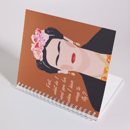 Motivatie Quote Frida Kahlo Illustratie Vrouwen Notitieboek