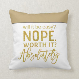 Motivatie Quote/Gold-typografie Kussen