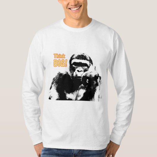 Motivatie Quote Gorilla Pop Art Elegant Modern T-shirt (Voorkant)