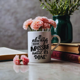 Motivatie Quote Koffie Mok – Goal-Getter Gift