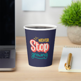 Motivatie Quote l Kleurrijk stijlvol Modern Papieren Bekers