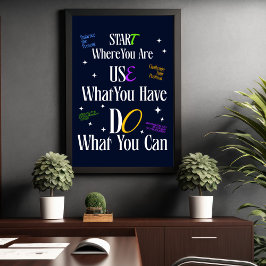 Motivatie quote – Minimalistisch Inspiratie Poster