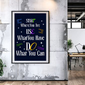 Motivatie quote – Minimalistisch Inspiratie Poster