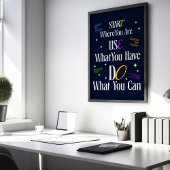 Motivatie quote – Minimalistisch Inspiratie Poster