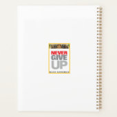 Motivatie quote nooit opgeven nooit opgeven planner (Achterkant)
