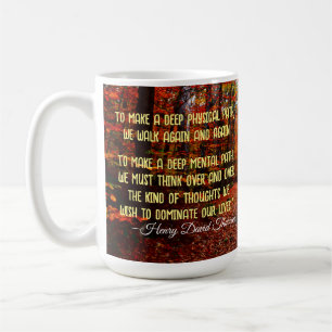 Motivatie Quote Oranje Herfst Bossen Hike Koffiemok