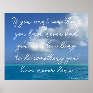 Motivatie Quote Poster met Bora Bora Ocean