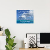 Motivatie Quote Poster met Bora Bora Ocean (Thuiskantoor)