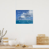 Motivatie Quote Poster met Bora Bora Ocean (Keuken)