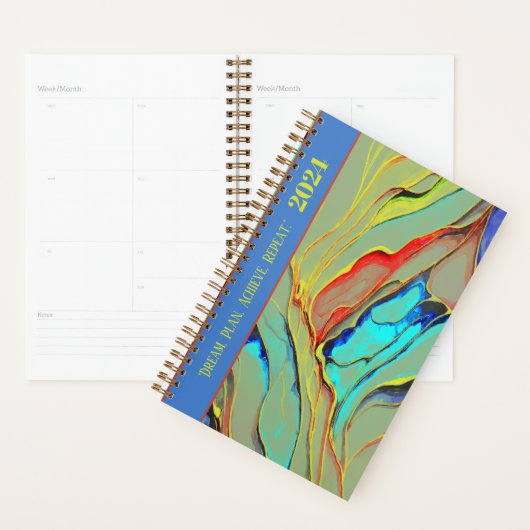 MOTIVATIE QUOTE RETRO WATERVERF INKT ONTWERP PLANNER (Display)