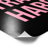 Motivatie Quote roze bel B Foto Afdruk (Hoek)