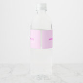 Motivatie quote roze stroom als water waterfles etiket (Achterkant)