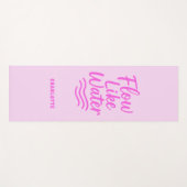 Motivatie quote roze stroom als water yogamat (Voorkant (horizontaal))