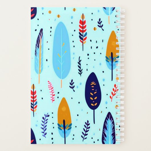 MOTIVATIE QUOTE SCHATTIGE BLAUW KLEUR BOHO PATTERN PLANNER (Achterkant)