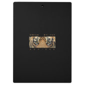 Motivatie Quote Sjabloon Tijger Dier Modern Klembord (Achterkant)