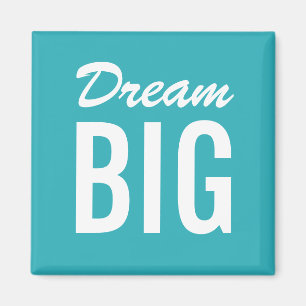 Motivatie quote turquoise minimalist magnet
