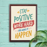 Motivatie Quote Typografie op Houten Plak Troffee Gedenkplaat<br><div class="desc">Kleurrijke Motivatie Quote op houten plaque,  ideaal voor het toevoegen van stijl en positiviteit aan uw huis of kantoor. Geweldig cadeau voor vrienden,  collega's of tiener kinder!</div>
