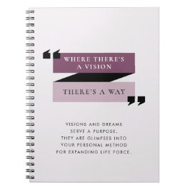 Motivatie Quote Visions en Dromen Journaling Notitieboek
