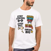 Motivatie quotes Coffee & Fitness Mok T-shirt (Voorkant)