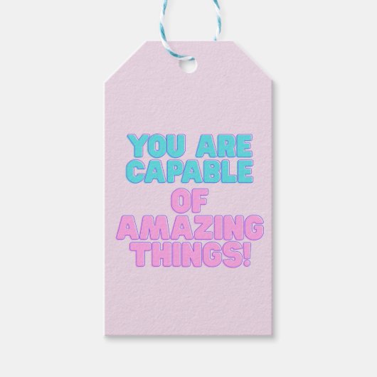 Motivatie quotes - Je bent in staat tot verbazingw Cadeaulabel (Voorkant)