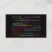 Motivatie quotes personaliseren tekstachtergrond visitekaartje (Voorkant)