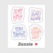 Motivatie quotes sticker set (Vel)